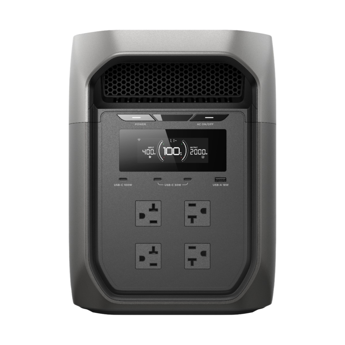 Estación de Energía Portátil EcoFlow DELTA 3 MAX, 2048Wh, Batería LiFePO4, Salida 2400W (Surge 4800W)