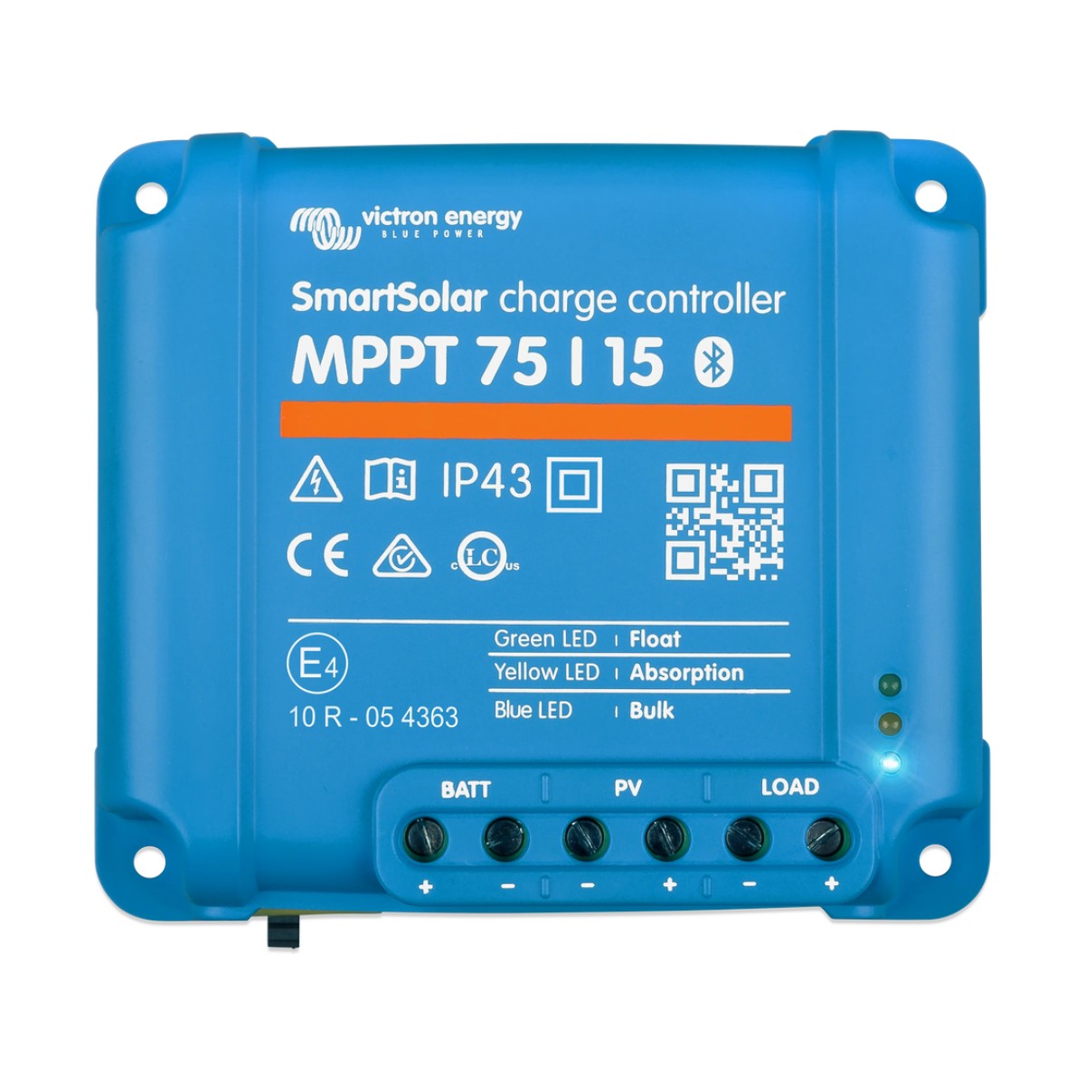 SmartSolar MPPT 75/15 / Controlador de Carga Solar MPPT 15A / 12/24 Vcc en baterías / IP43
