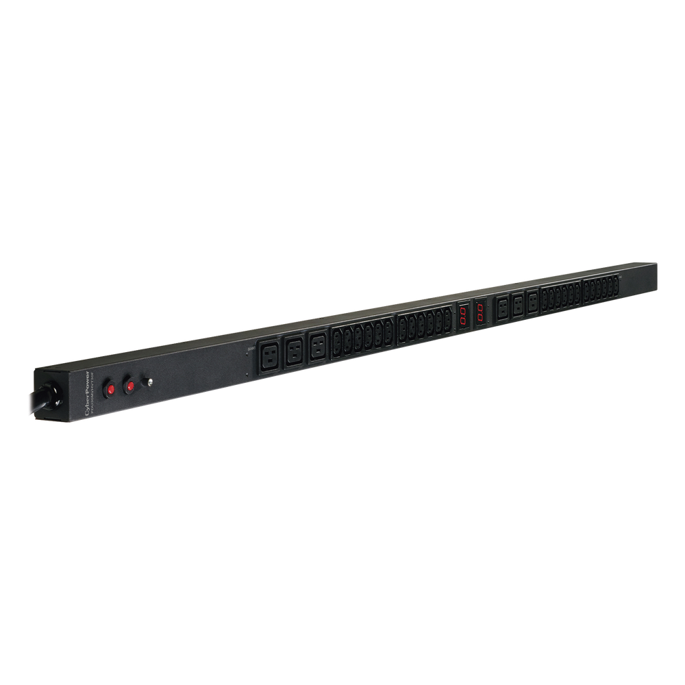 PDU Medible, Para Distribución de Energía, Entrada 200-230 NEMA L6-30P, Con 24 Tomas C13 Y 6 Tomas C19, de Instalación Vertical