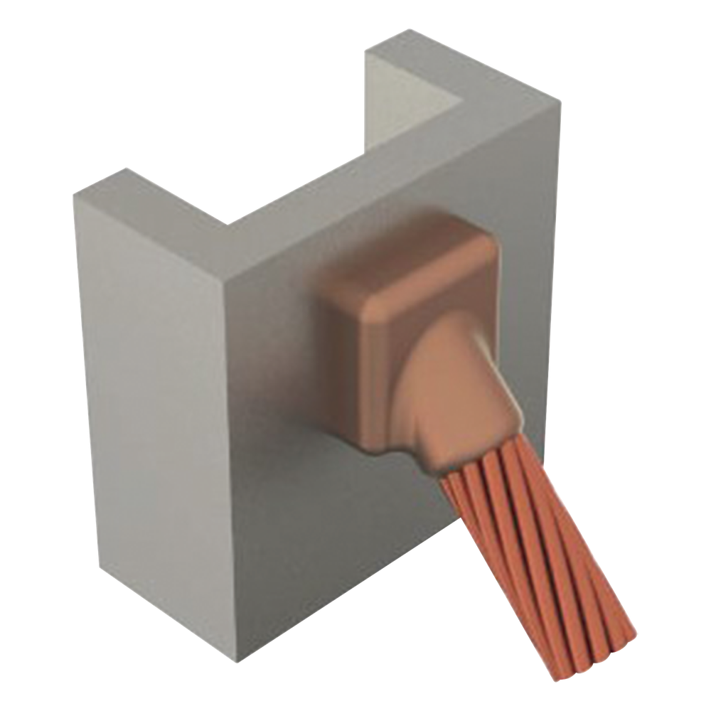 Molde para soldadura Exotermica de superficie Vertical a cable 1/0 Awg en 45 Grados