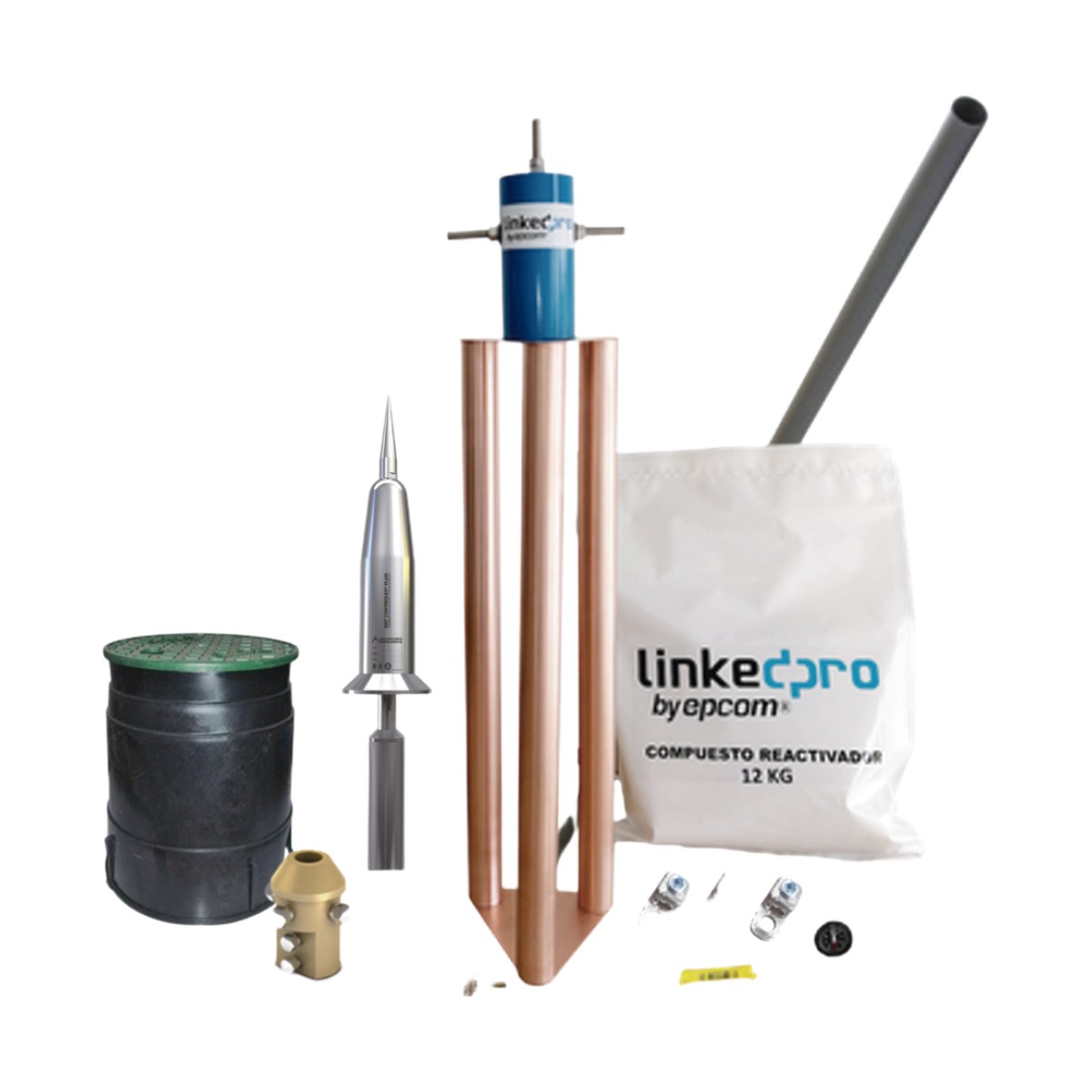 Kit Pararrayo PDC Dat Controler Plus Avance de Cebado:30 µs. Diámetro de Protección Máx: 100 m. Incluye Electrodo y Accesorios p/Torre.