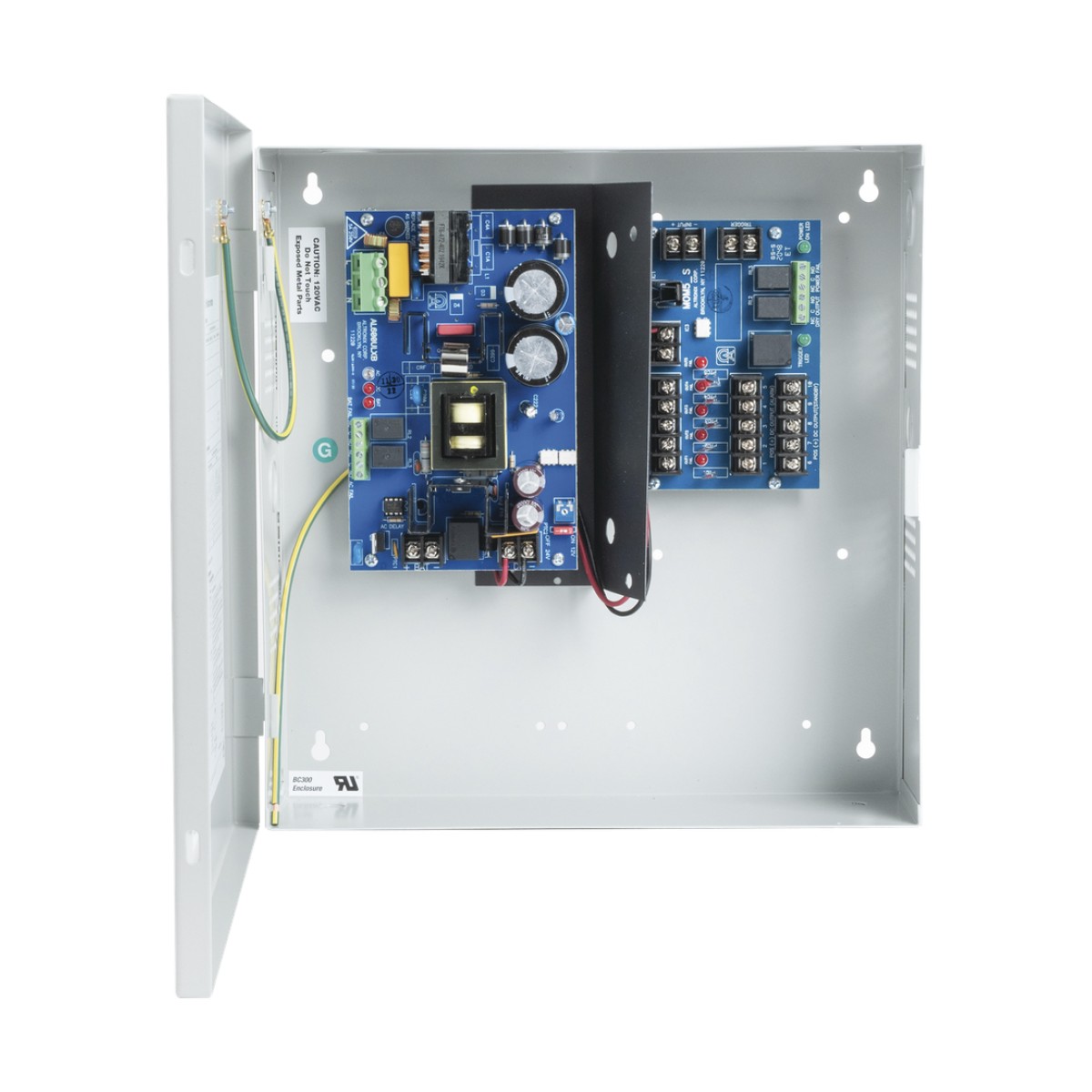 Fuente de Poder con Respaldo, 12 o 24 Vcc, 6 A, 72 W, 5 Salidas, Entrada 115 Vca, Para Control de Acceso y CCTV