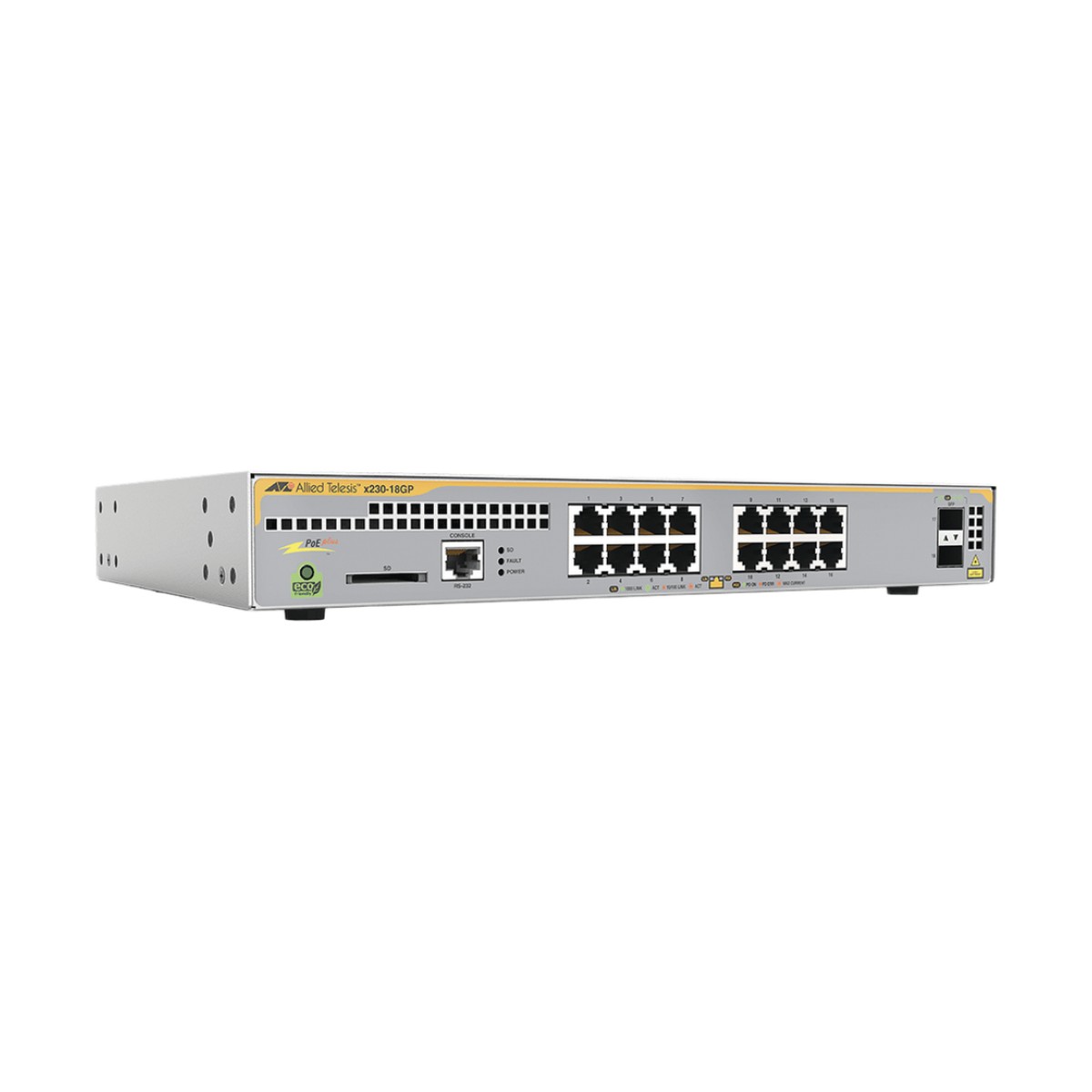 Switch PoE+ Administrable Capa 3, 16 Puertos 10/100/1000 Mbps + 2 SFP Gigabit, 247 W