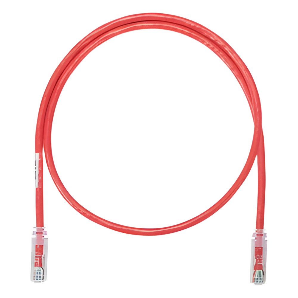Cable de Parcheo UTP Categoría 6, con Plug Modular en Cada Extremo - 1 Metro (3.28 Pies) - Rojo