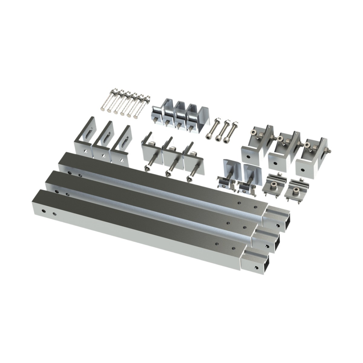Caja de accesorios de aluminio  anodizado para montaje VEKTOR8R2700 , arreglo 1X2para techo