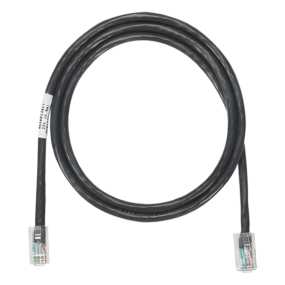 Cable de Parcheo UTP Categoría 5e, con Plug Modular en Cada Extremo - 2 Metros (6.56 Pies) - Negro