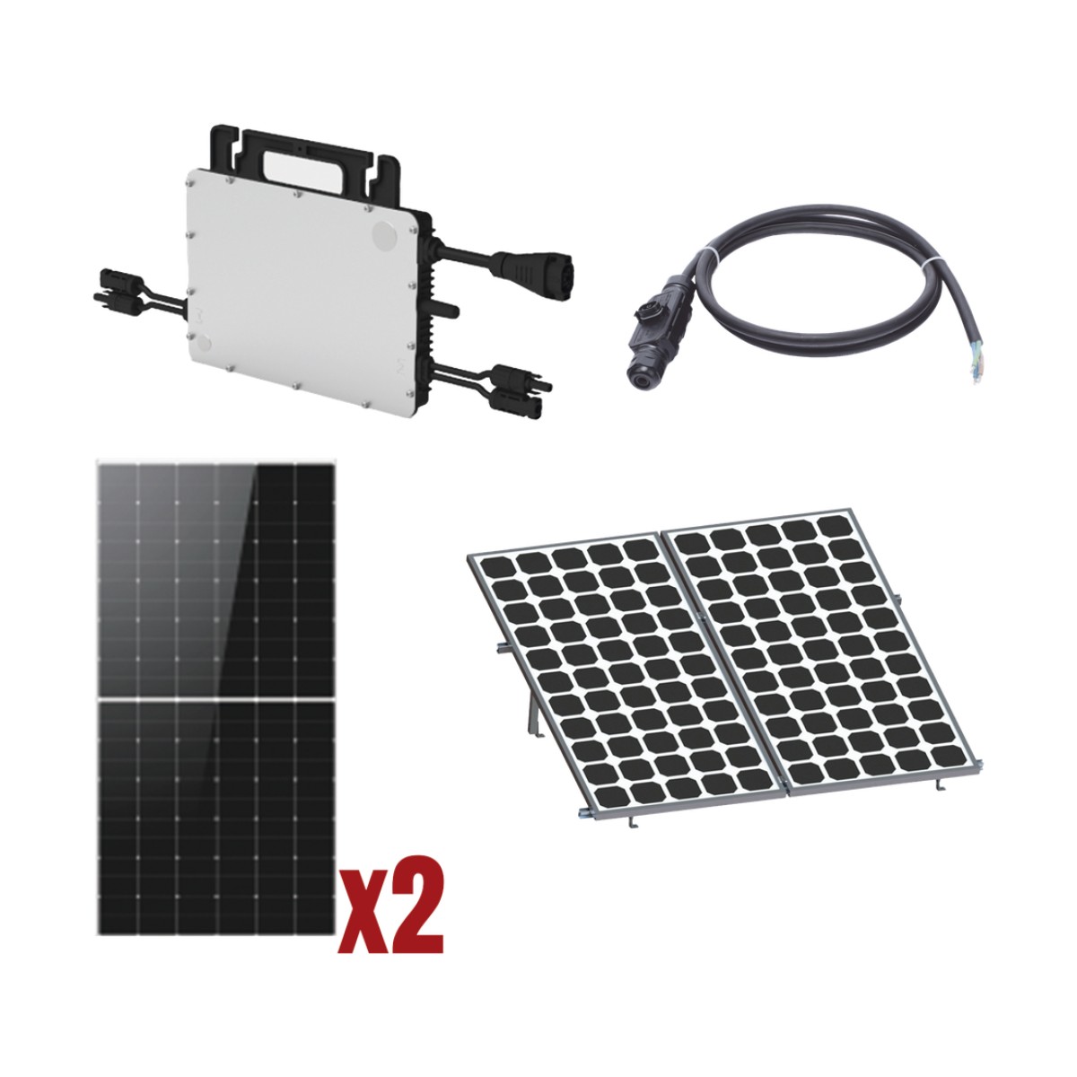 Kit Solar Interconexion  / 1kW  220Vca / Microinversores HOYMILES / Montaje Incluido