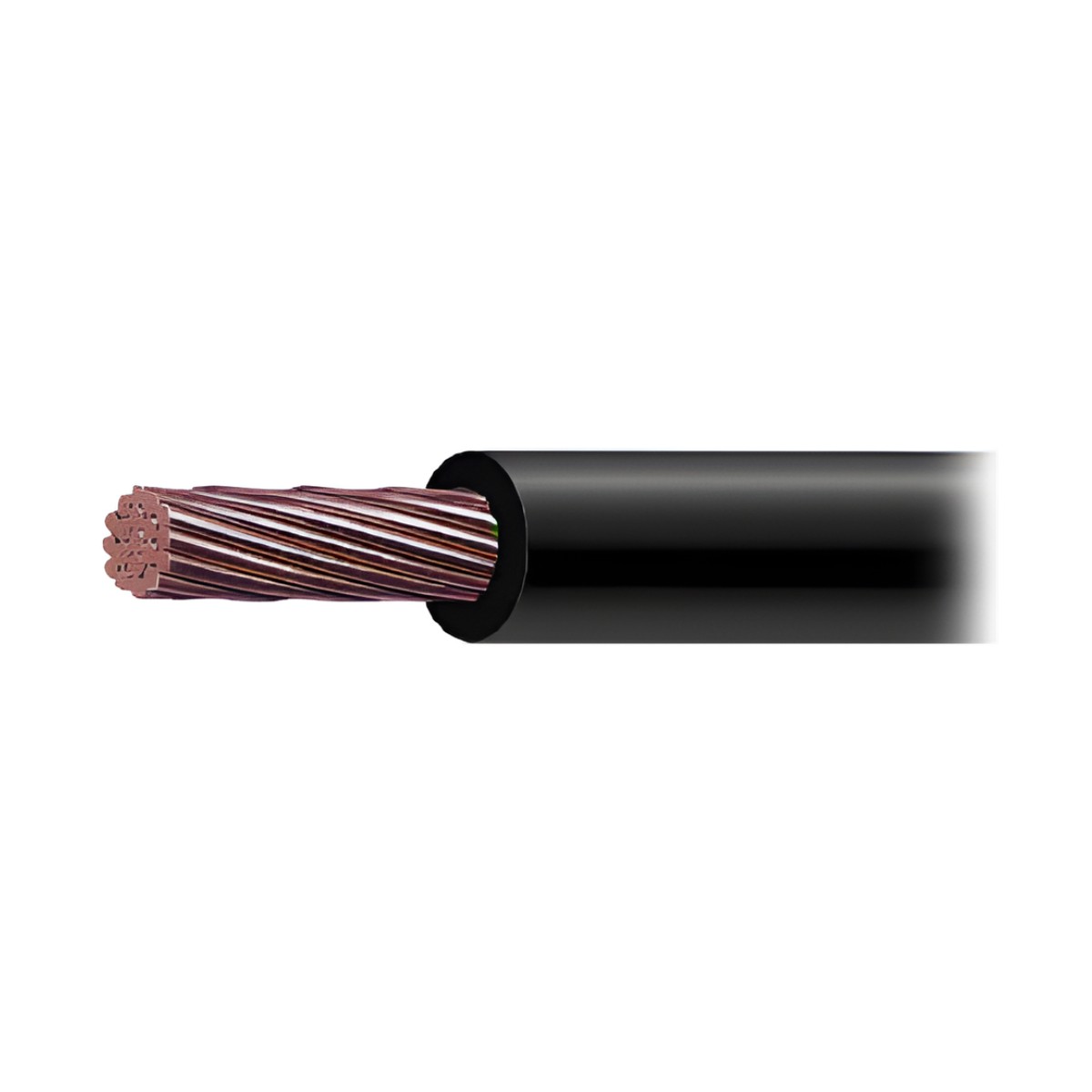 Cable Eléctrico de Cobre Recubierto THW-LS Calibre 4/0 AWG 19 Hilos Color Negro (100 metros).