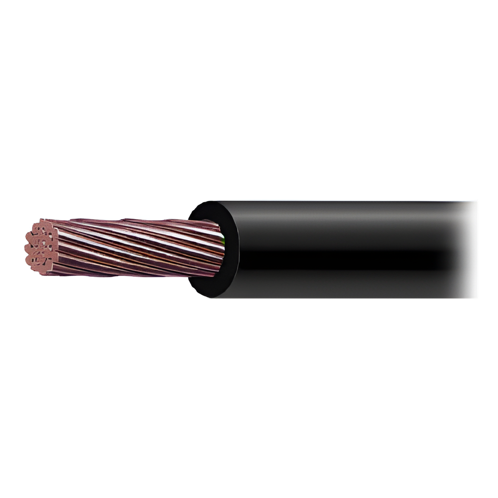 Cable Eléctrico de Cobre Recubierto THW-LS Calibre 4/0 AWG 19 Hilos Color Negro (100 metros).