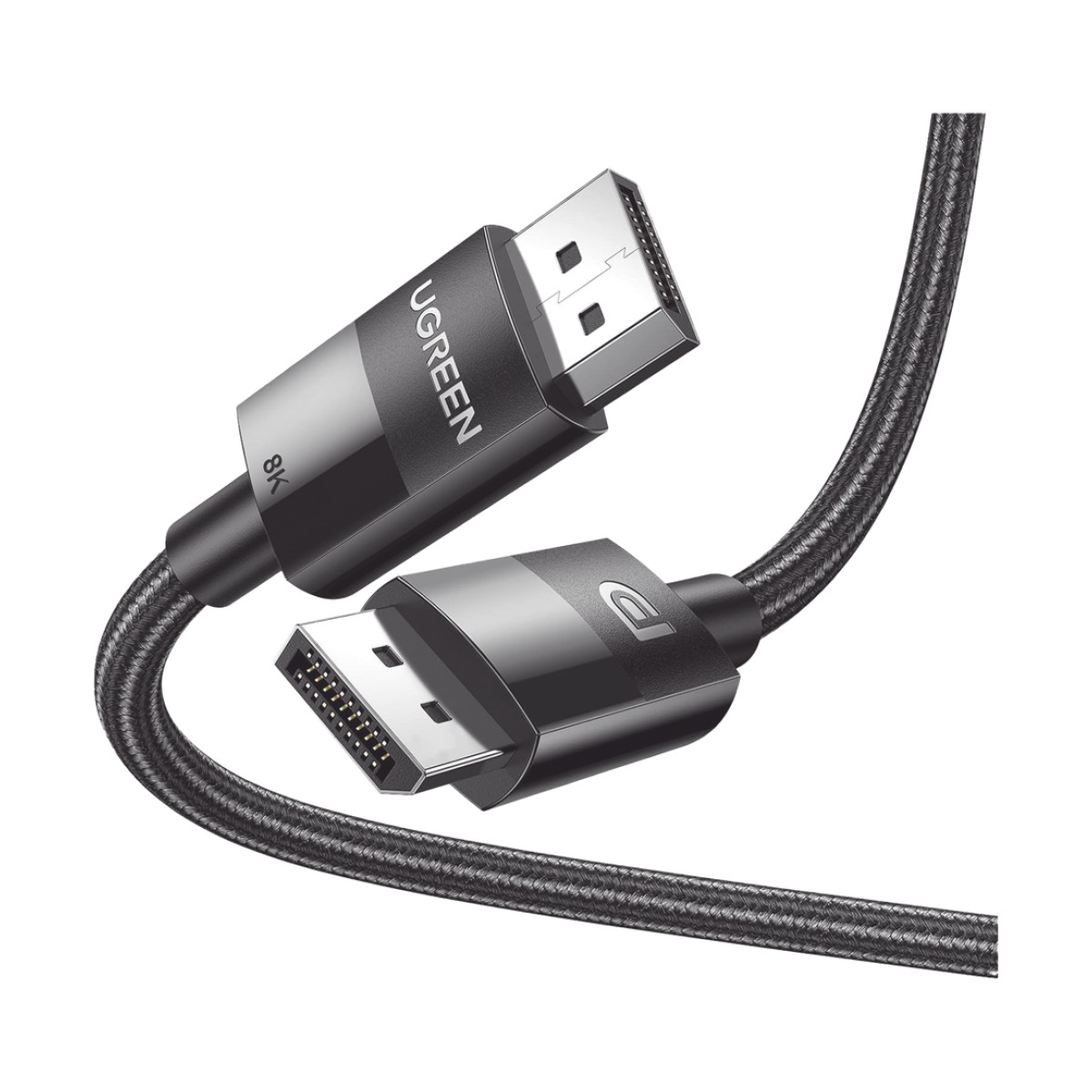 Cable DisplayPort 1.4 | Longitud 2 Metros (6.56 Pies) | Versión DP1.4 | 8K 7680x4320 a 60 Hz | Soporta 3D | HDR | Blindaje Interno Múltiple | Nylon Trenzado | Soporta 32.4Gbps