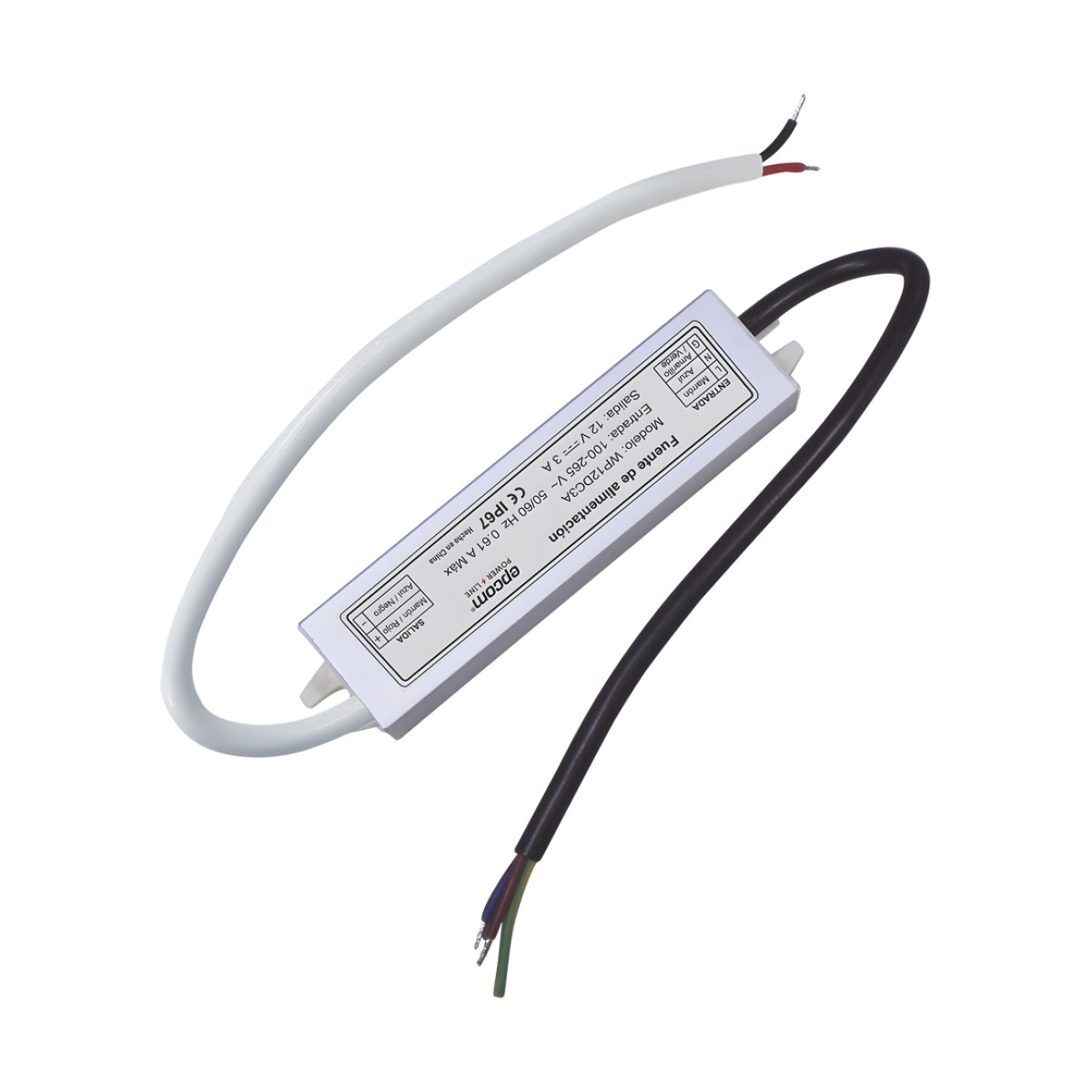 Fuente 12 V | 3 Amperes | Waterproof | Intemperie grado IP67