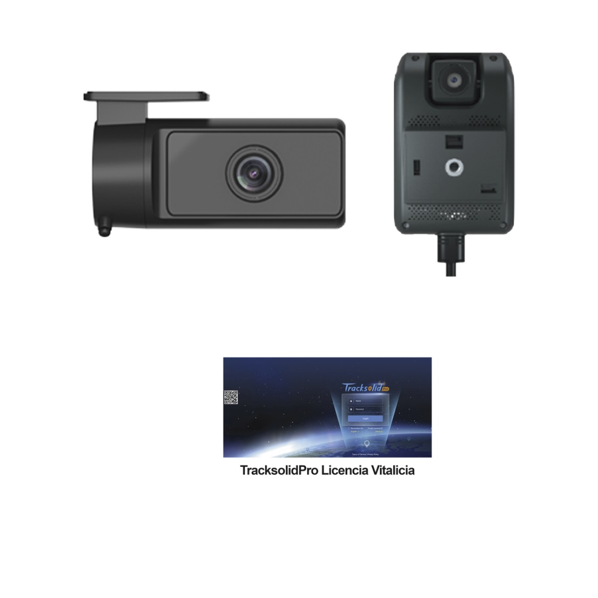 KIT Dashcam con sistema de control ADAS (asistencia de manejo) y Camara de cabina (CI03) / Multiples alarmas /Comunicación dos vías / ideal para flotas vehiculares / Facil instalacio / Incluye licencia vitalicia plataforma TrackSolidPro