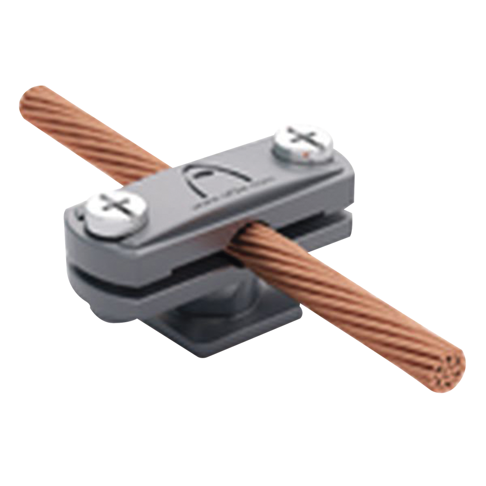 Grapa de Nylon / Cable 6-10 mm o Pletina 30x2-30x3.5 mm / Elevación 17 mm / Incluye Taco y Tornillo / Cumple UNE 21186