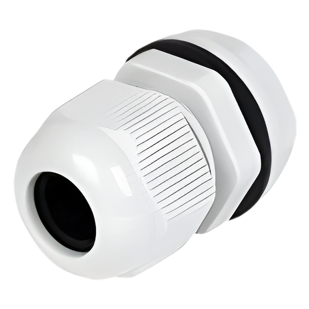 Conector Plástico Gris  Tipo Glándula para Cable de 3.5 a 6 mm de Diámetro.