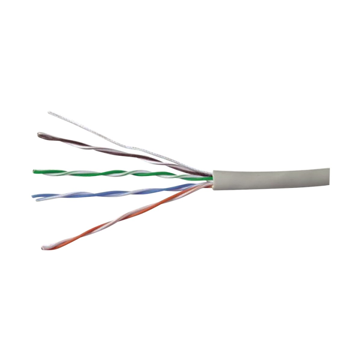 Bobina de Cable UTP 305 Metros (1000 Pies) de Cobre, PanNet, Gris, Categoría 5e (24 AWG), PVC (CM), de 4 Pares
