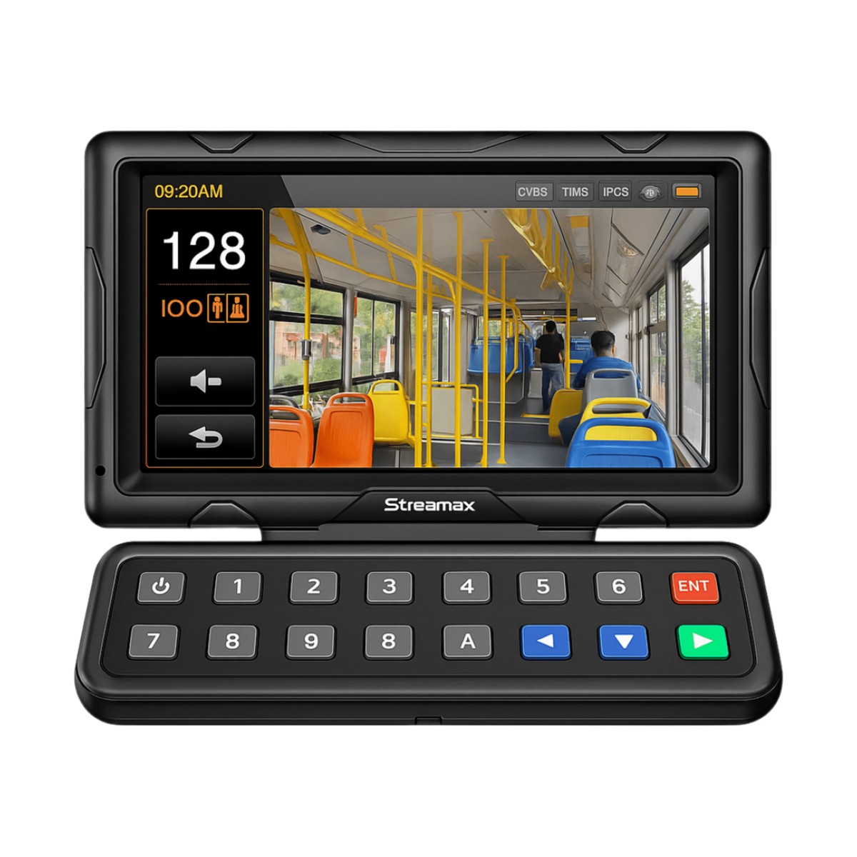 Panel de control dáctilar multifuncional con monitor de 7" para MDVR móvil Streamax