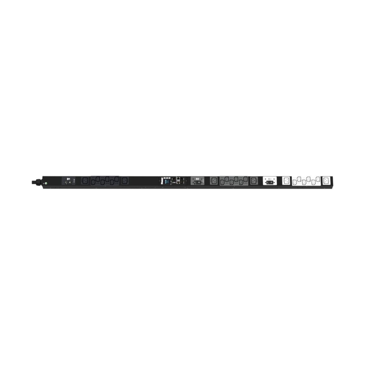 PDU Monitoreable (MI) para Distribución de Energía, Enchufe de Entrada NEMA L21-30P, Con 18 Salidas C13 y 6 C19, de Instalación Vertical, 208 Vca, 30 Amp