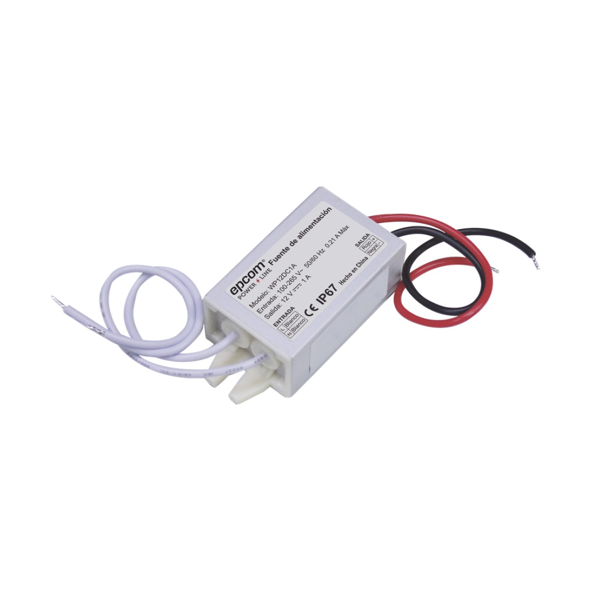 Fuente 12 V  |  1 Amper  |  Waterproof  | Intemperie grado IP67