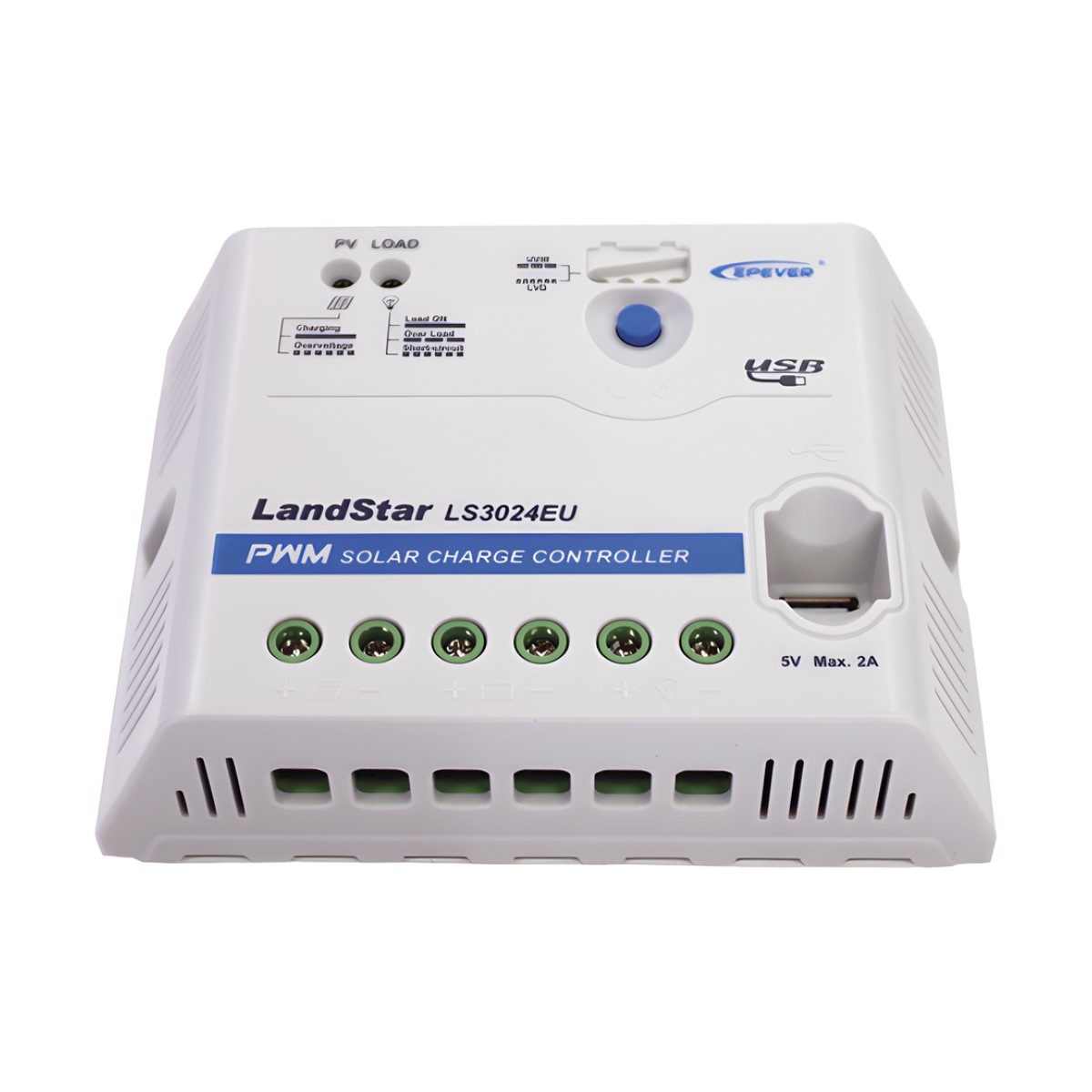 Controlador Solar PWM 12/24 V 30 A, Salida USB