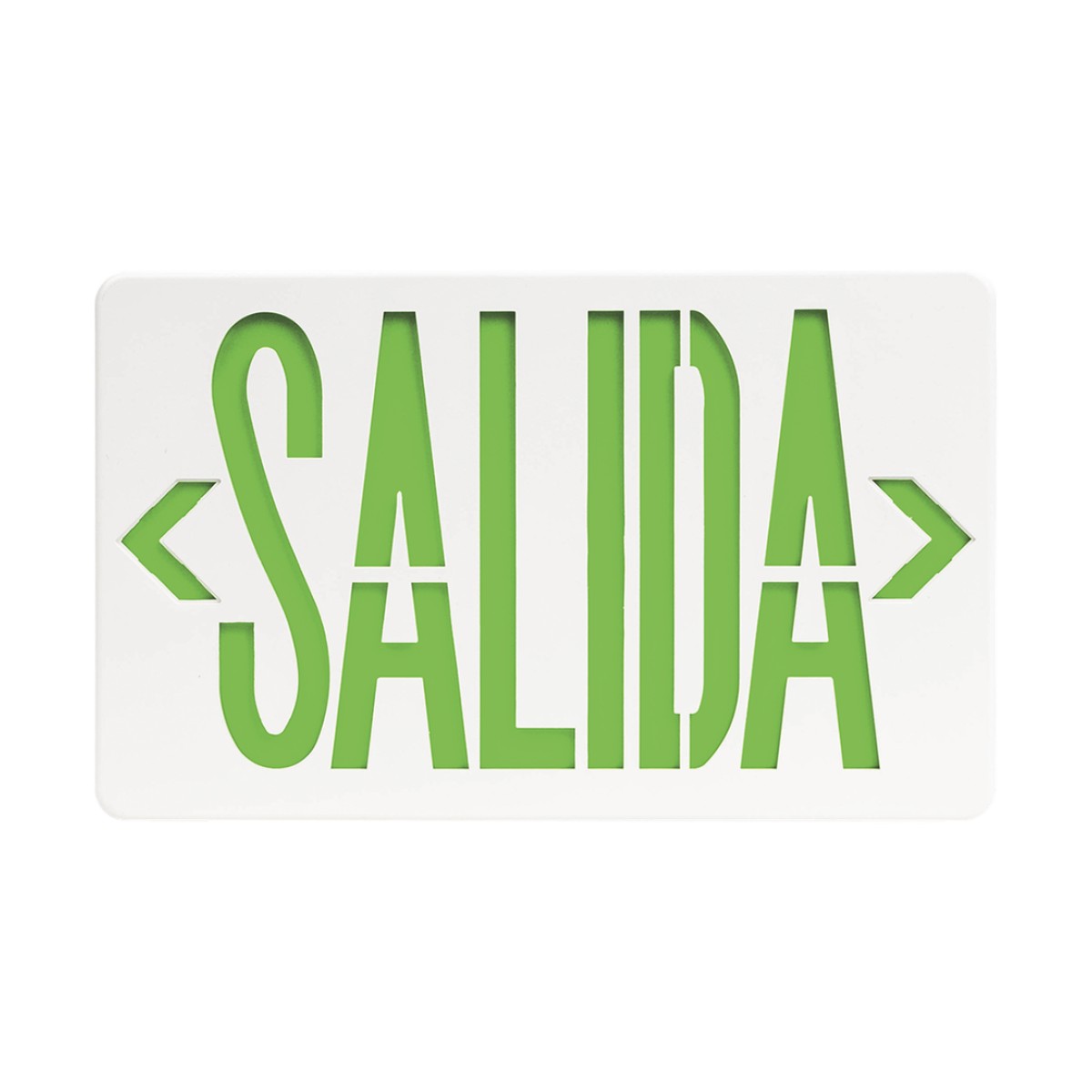 Letrero LED de Emergencia SALIDA / Voltaje Dual 120/240 VAC / Montaje Universal / Batería Ni-Cd Incluida