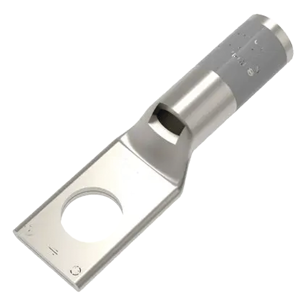 Zapata Terminal de Compresión BURNDY para Tornillo de 1/4" y Calibre 4 AWG / Barril Estándar.