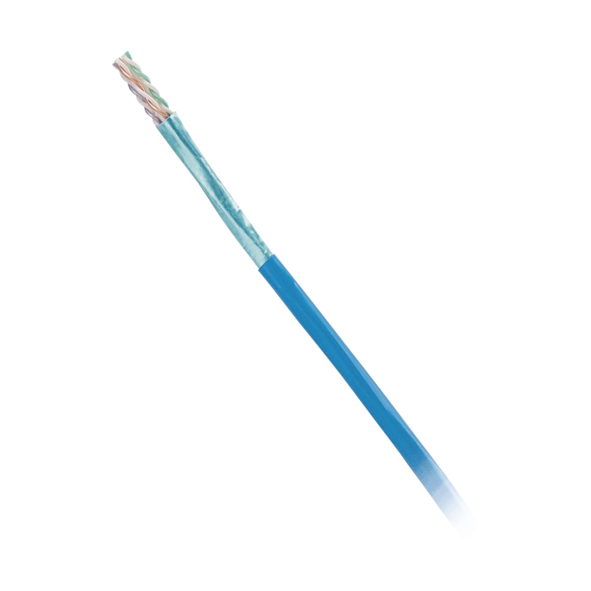 Bobina de Cable Blindado F/UTP de 4 Pares, Cat6, LSZH (Libre de Gases Tóxicos), Color Azul, 305 Metros (1000 Pies)