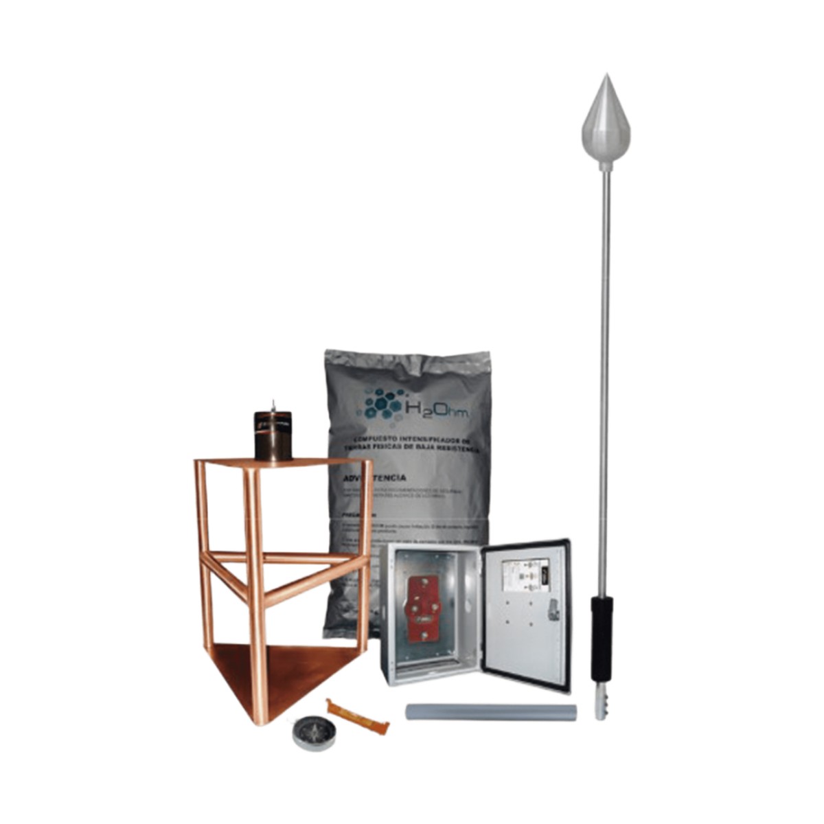 Kit de Pararrayo con Punta con Diámetro de Protección de 200 metros.