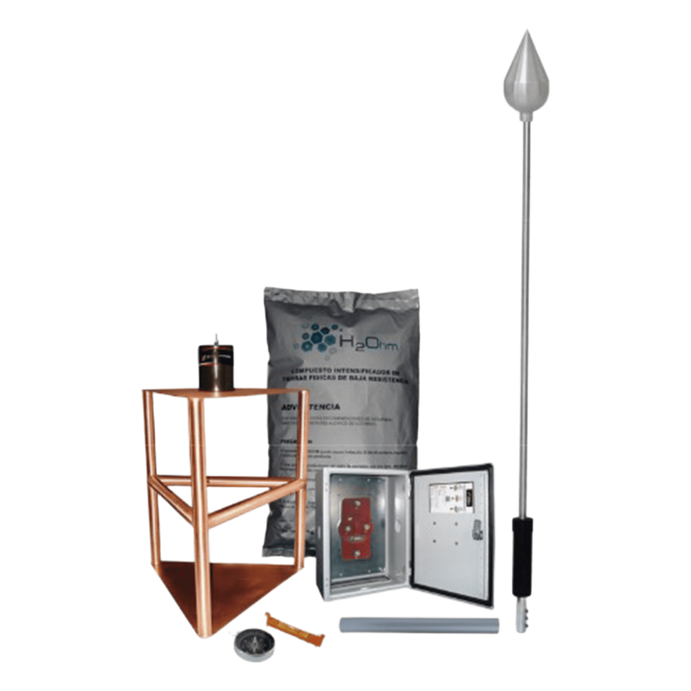 Kit de Pararrayo con Punta con Diámetro de Protección de 200 metros.