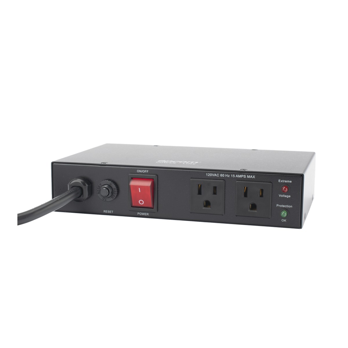 Acondicionador de Voltaje / Entrada 120 Vca / 2 salidas @ 120 Vca NEMA 5-15R / 1,800 W / 15 A / Supresión de Picos / Filtro de Ruido EMI/RFI / Sin bracket
