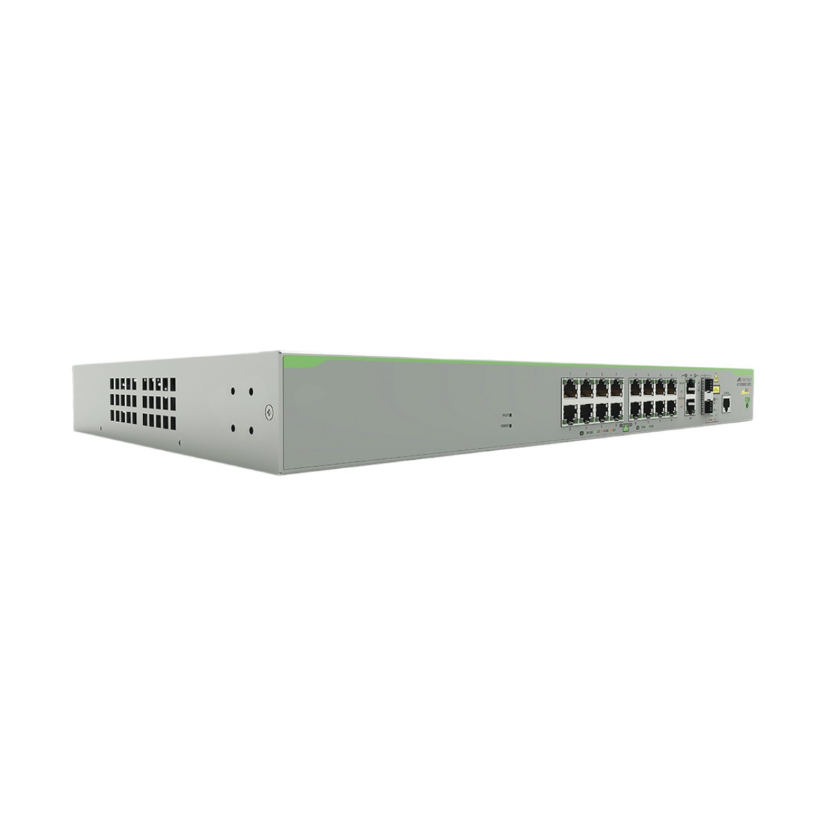 Switch PoE+ Administrable CentreCOM FS980M, Capa 3 de 16 Puertos 10/100 Mbps + 2 puertos RJ45 Gigabit/SFP Combo, 250W