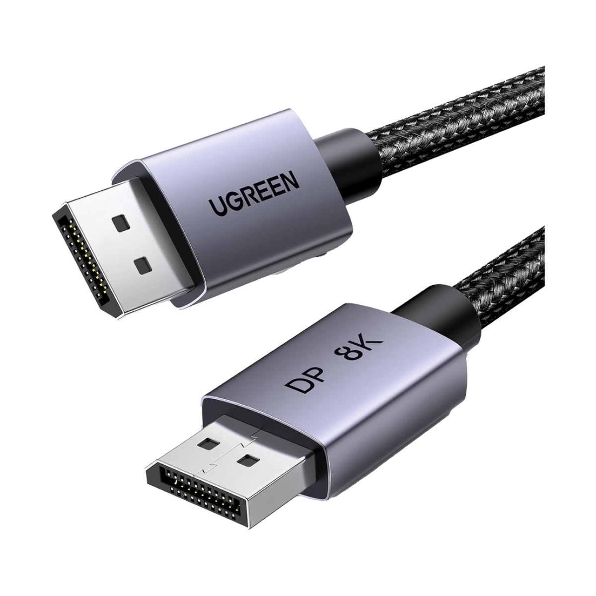 Cable DisplayPort 1.4 | 3 Metros (9.84 Pies) | Resolución 8K@60Hz | Blindaje Interno Múltiple | 3D/HDR+/HDCP | 32.4 Gbps | FreeSync G-Sync | Certificado VESA | Núcleo de Cobre Estañado | Malla de Nylon | Carcasa de Aluminio