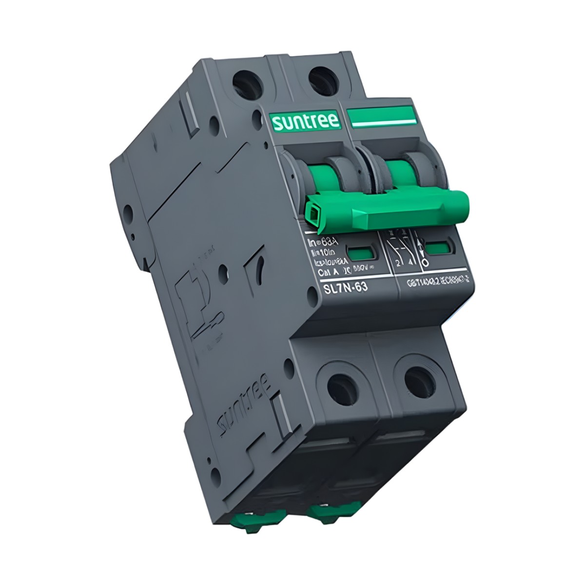 Protección Térmica/ Interruptor 2P, 25 A,  Corriente Directa  800 Vcc para Aplicación Fotovoltaica Montaje Riel DIN