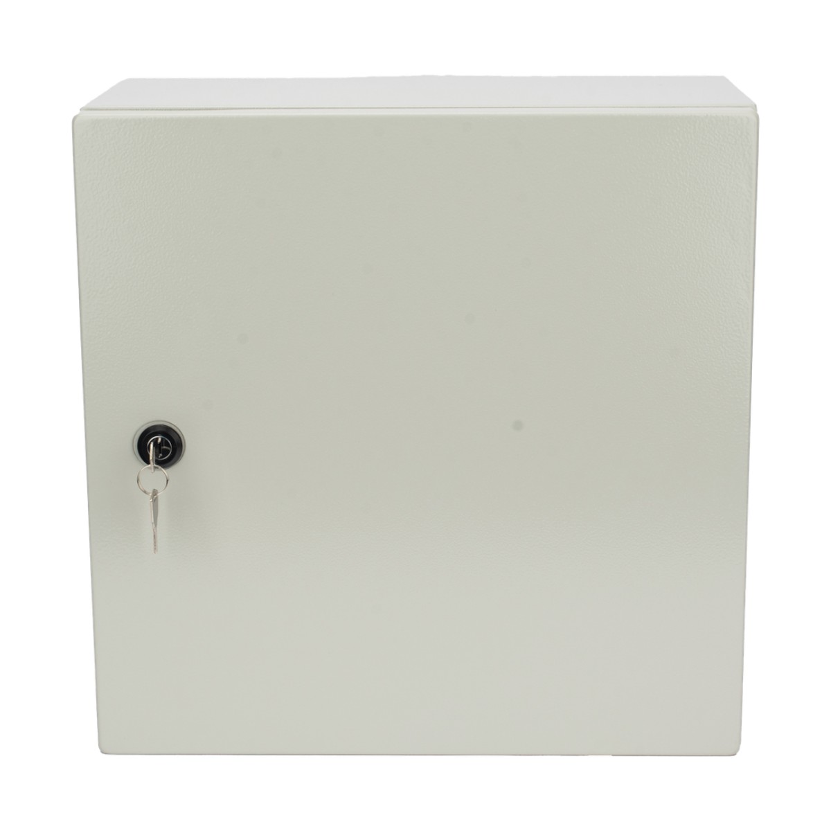 Gabinete de Acero IP66 Uso en Intemperie (400 x 400 x 200 mm) con Placa Trasera Interior de Metal y Compuerta Inferior Atornillable (Incluye Chapa y Llave PST407)