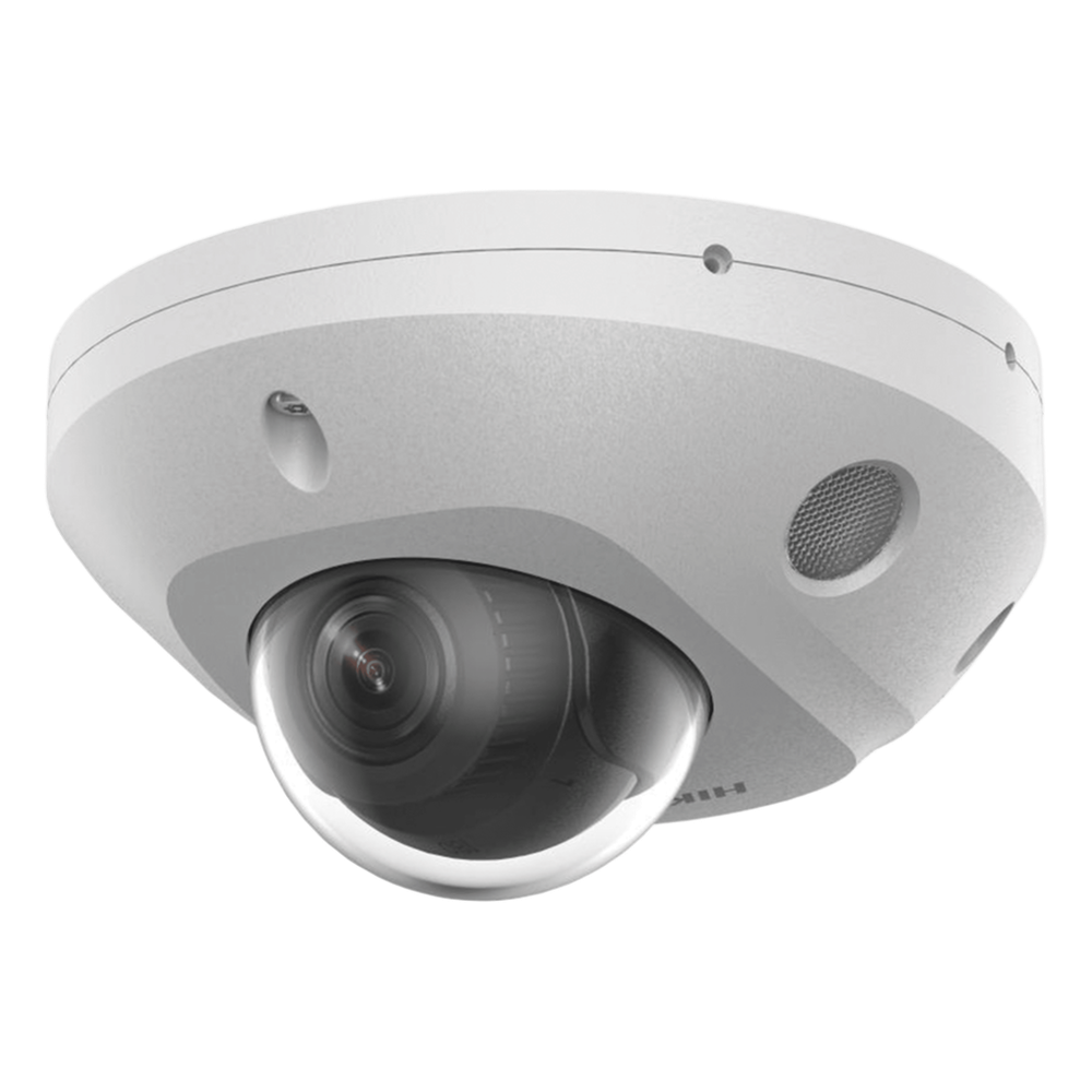 [Dual Light + 2 Micrófonos Integrados] Mini Domo IP 4 Megapixel / Lente 2.8 mm / 30 mts Luz Blanca + 30 mts IR / ACUSENSE / Exterior IP67 / IK08 /  WDR 120 dB / PoE / ONVIF / MicroSD / ACUSEEK