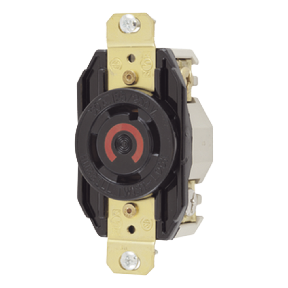 Receptáculo con Bloqueo de Media Vuelta Industrial 30 a 125/250 V CA / 3 Polos 4 Hilos / Nema L14-30R.
