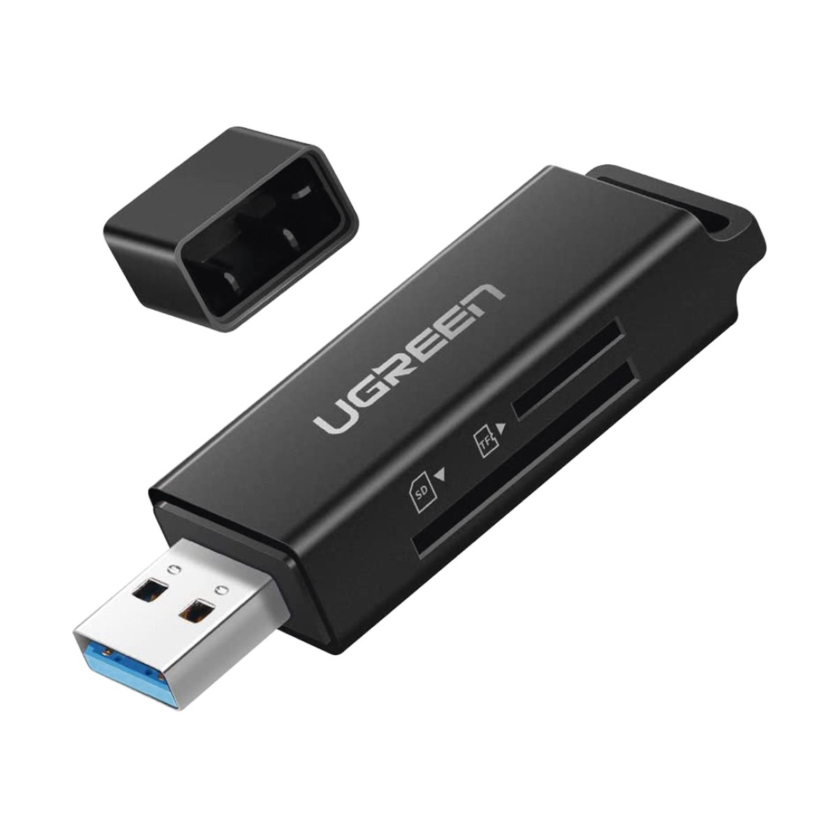 Lector de tarjetas SD portátil USB 3.0 de doble ranura / adaptador de tarjeta de memoria flash concentrador para TF SD Micro SD SDXC SDHC MMC RS-MMC Micro SDXC Micro SDHC UHS-I