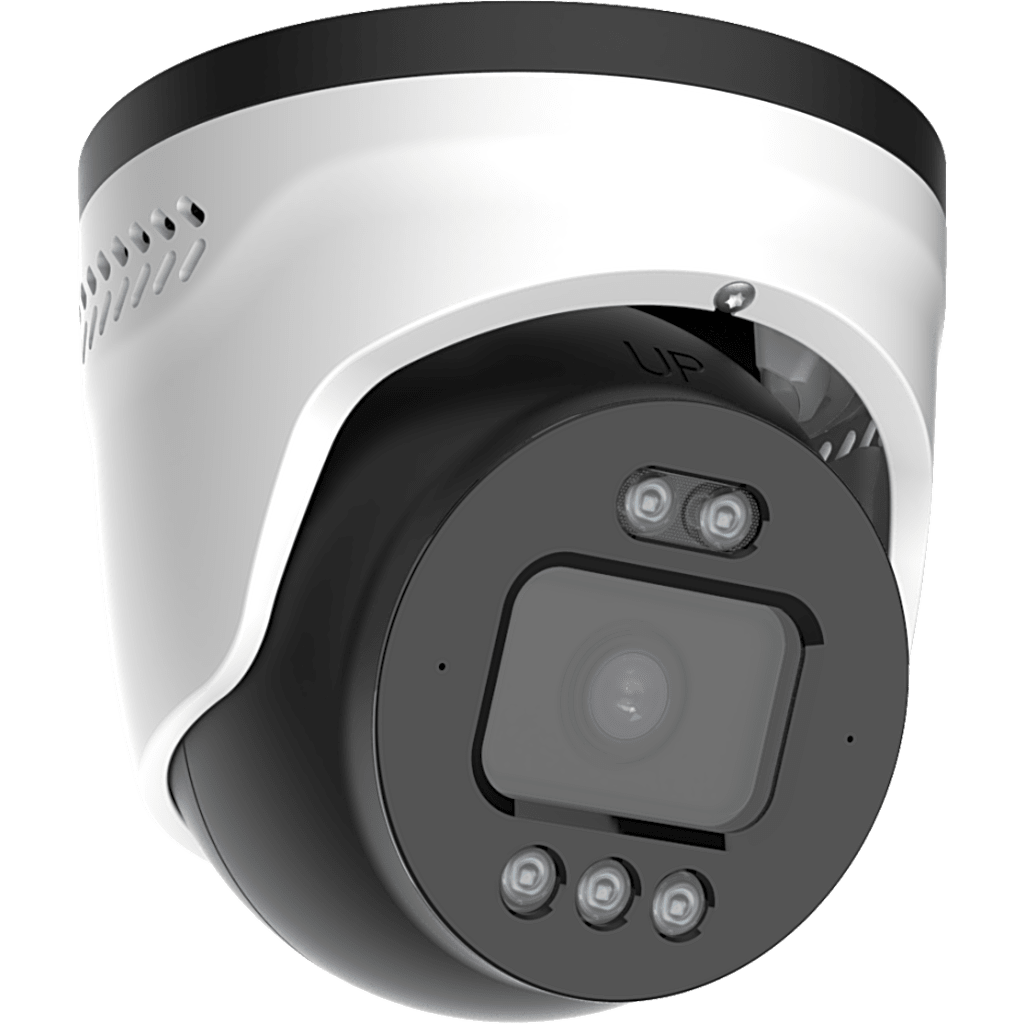 Cámara Turret AI TrueColor 8 Megapixels (4K) / Sensor 1/1.8" / Lente 4 mm F1.0 / Smart Hybrid Light IR 40 m + Luz Blanca 30 m / IP67 IK10 / PoE / NDAA Compliant / VCA 2.0 / Detección hasta 75 m