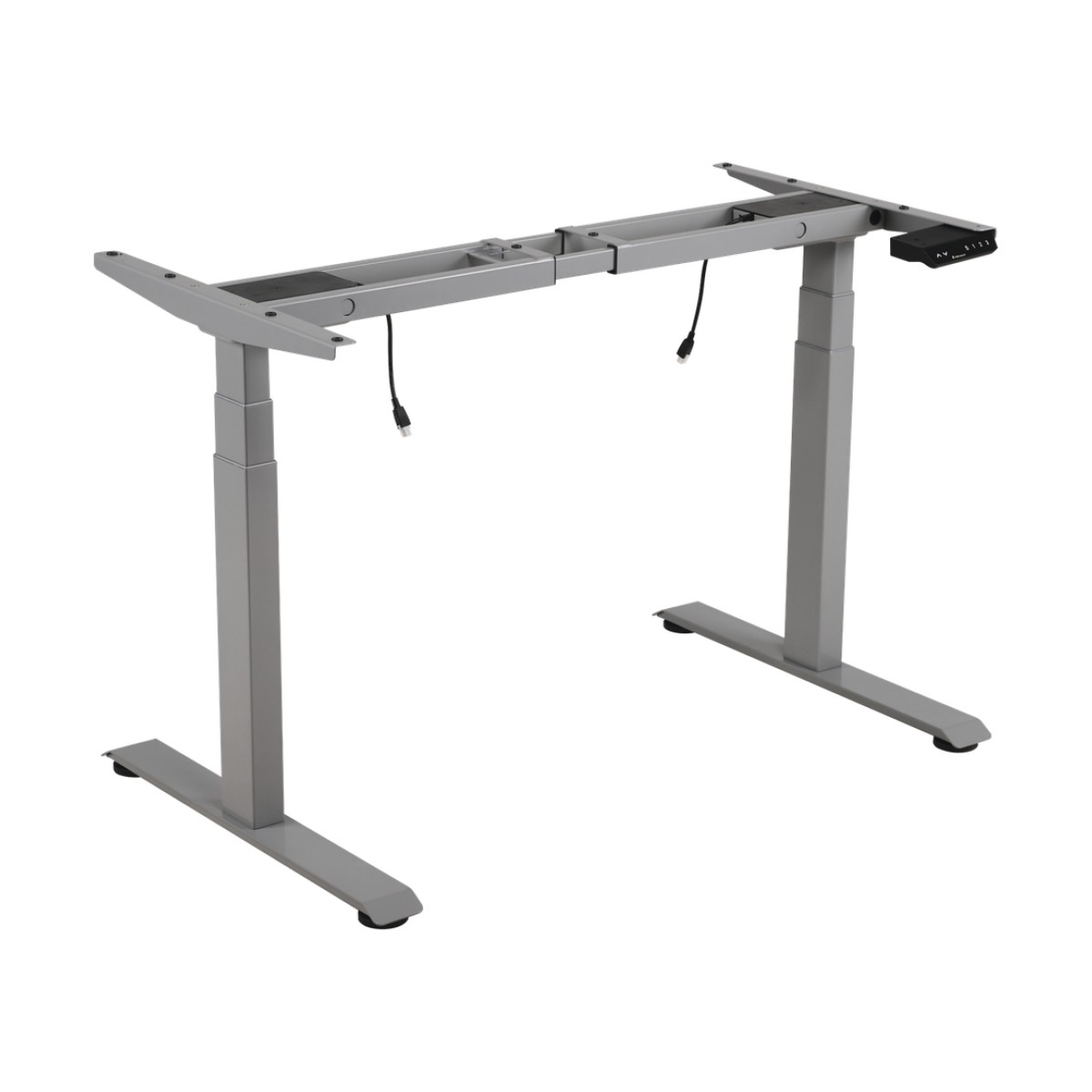 Base de Escritorio Motorizado Profesional / Altura Ajustable 60-125cm / Estructura Estable / Funcionamiento Suave / 3 Preset de Posiciones / Color Gris / Soporta hasta 100Kg de carga