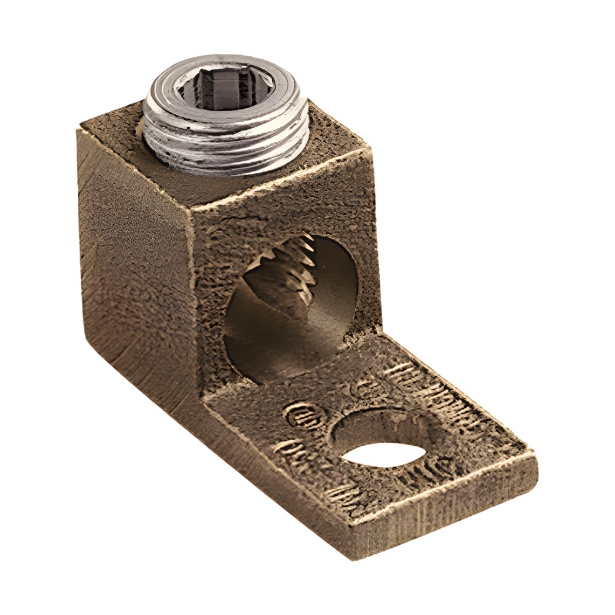 Terminal Tipo Lengüeta Recta de Cobre, Cal. 8 a 1/0 AWG,  Orificio para perno de 5/16" (7.9mm)