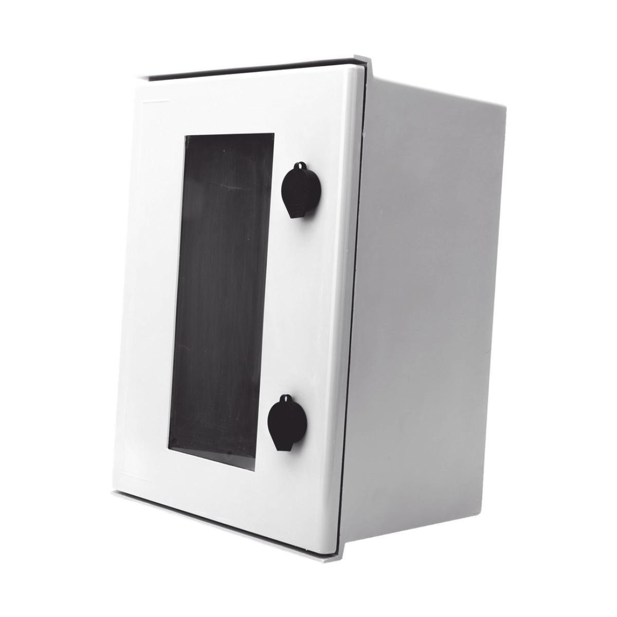 Gabinete de Poliéster IP65 Puerta Transparente, Uso en Intemperie (300 x 400 x 200 mm) con Placa Trasera Interior de Plástico (Incluye Chapa y Llave).