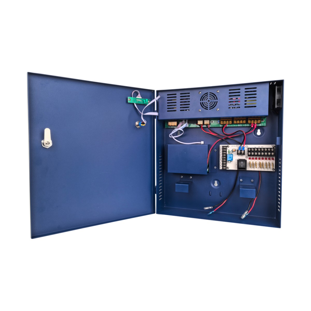 Fuente de poder profesional PoE (Power over Ethernet) de 8 puertos con capacidad total de 360W, diseñada específicamente para sistemas de videovigilancia CCTV y control de acceso.