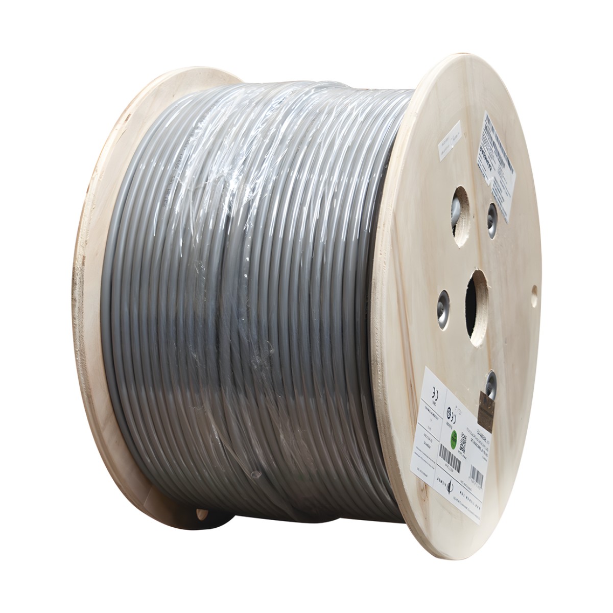 Bobina de Cable Blindado F/UTP de 4 Pares, Z-MAX, Cat6A, Soporte de Aplicaciones 10GBase-T, CM, Color Gris, 305 Metros (1000 Pies)