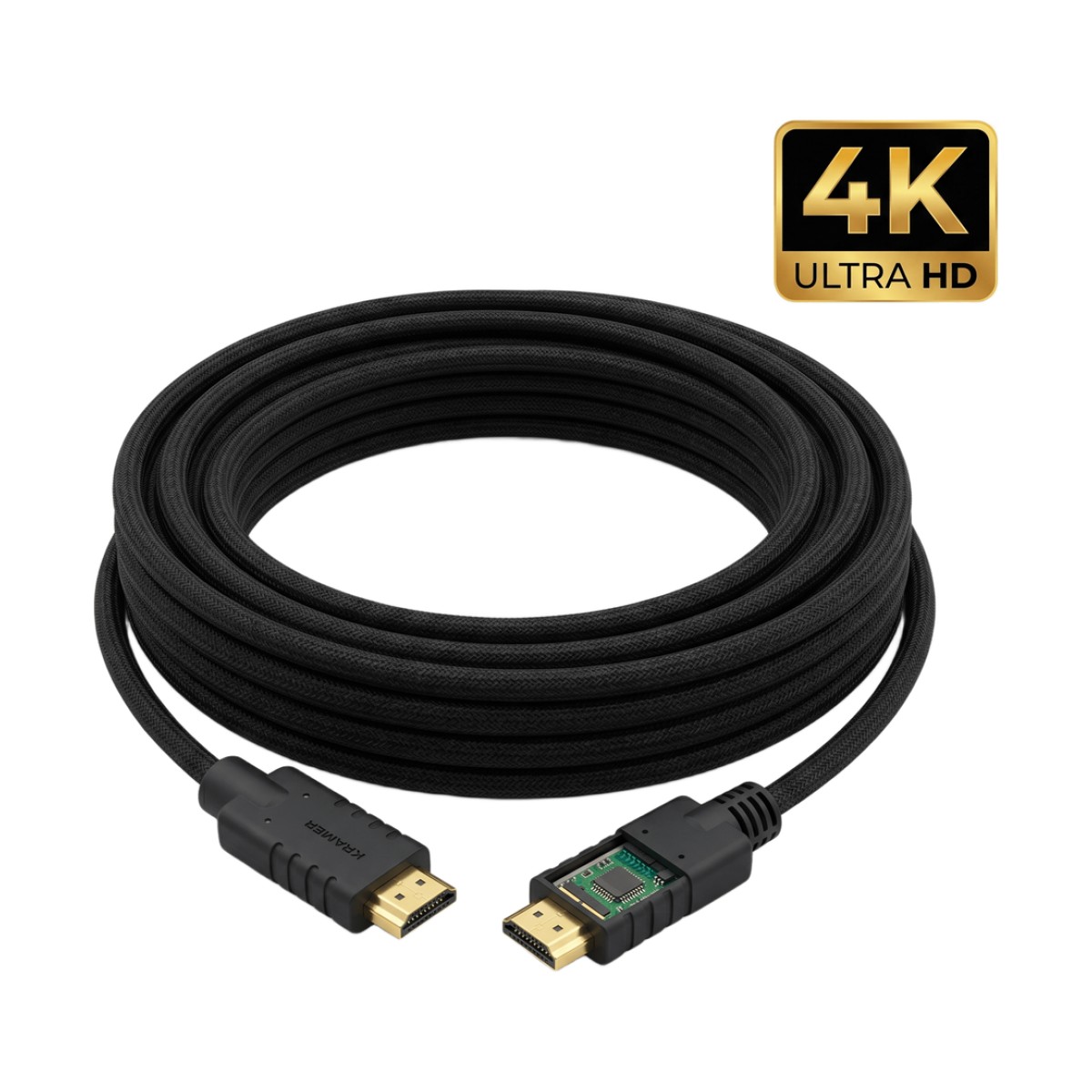 Cable HDMI Activo 4K a 60Hz | HDR, Triple Blindaje, K-Lock | CA-HM (20 mts / 66 ft)