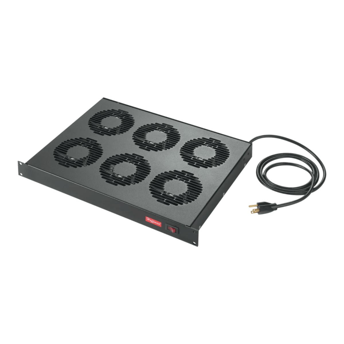 Charola con Ventiladores para Rack 19 in (48.3 cm) / 1U / 6 Ventiladores / 90W / 100-120V AC / Acero Negro RAL 9005