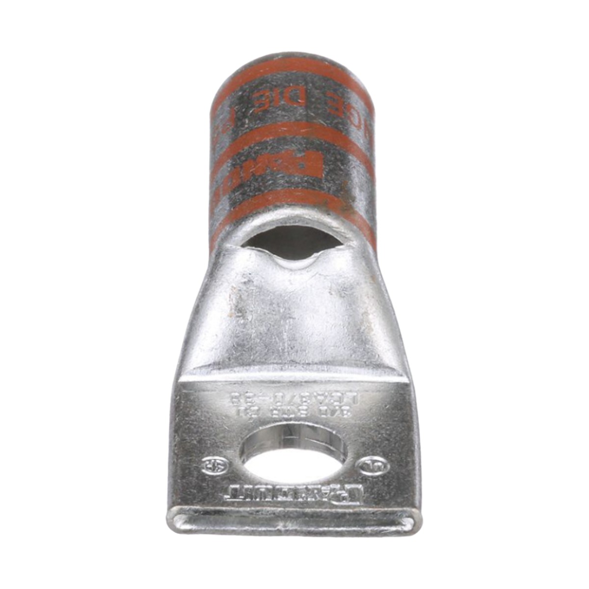 Zapata de compresión LCA3/0-38-X para cal. 3/0 Awg, Barreno para tornillo prisionero de 3/8, 1 Pz