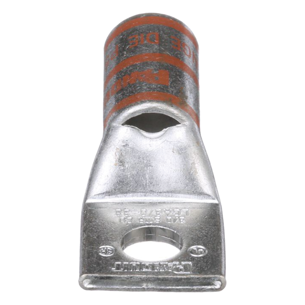 Zapata de compresión LCA3/0-38-X para cal. 3/0 Awg, Barreno para tornillo prisionero de 3/8, 1 Pz