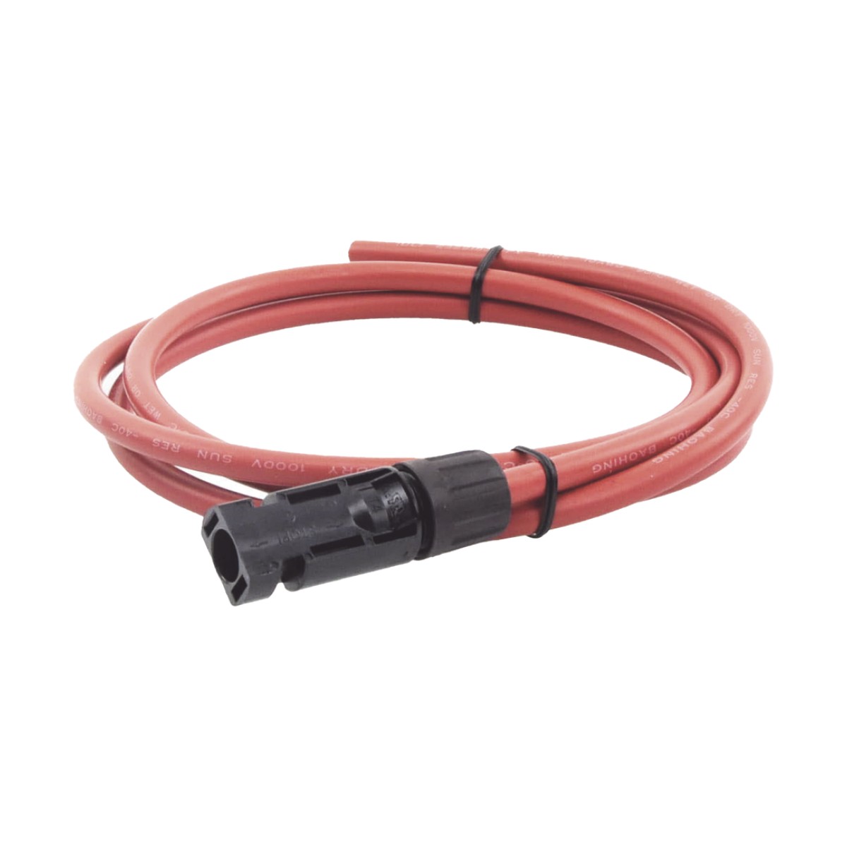 Cable Fotovoltaico, 1.5 m, Rojo, Calibre 10 AWG con Terminal MC4-M en un Extremo