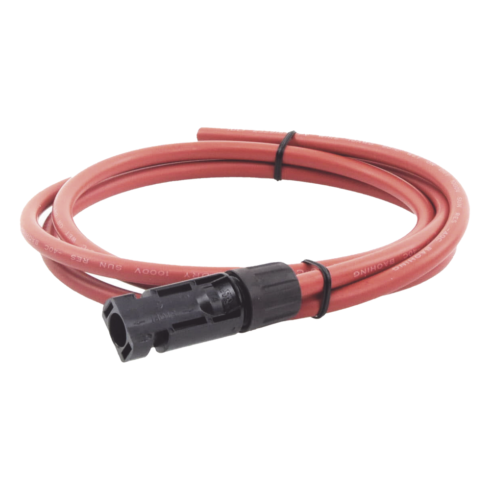 Cable Fotovoltaico, 1.5 m, Rojo, Calibre 10 AWG con Terminal MC4-M en un Extremo