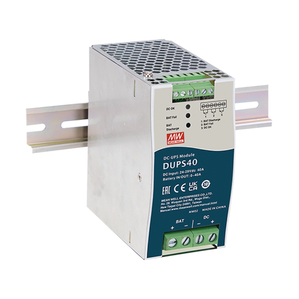 UPS CD / Salida 24 VDC 40 A / Riel DIN / Para Baterías de 4 a 135 Ah