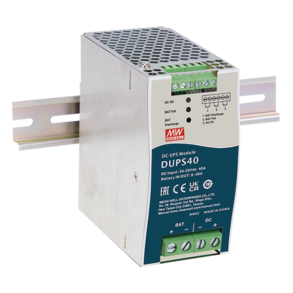 UPS CD / Salida 24 VDC 40 A / Riel DIN / Para Baterías de 4 a 135 Ah